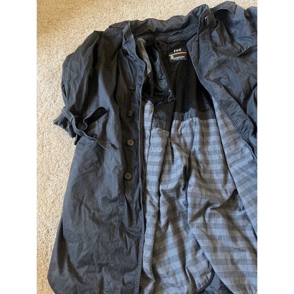 London Fog Men's Thermal Insulated Long Pea Coat Overcoat *Flaw* Size 42 Winter - Picture 2 of 7